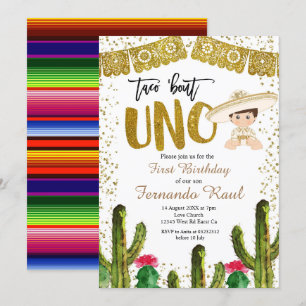 Invitación Fiesta Uno Charro de Oro