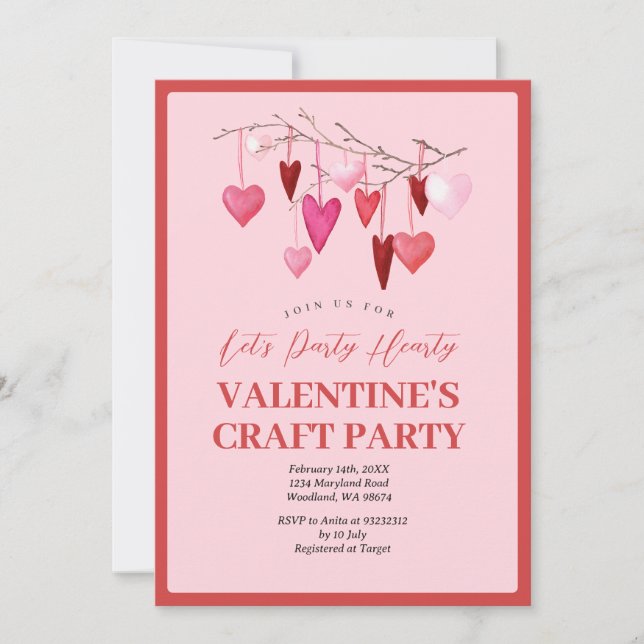 Invitación Fiesta  Valentine Fiesta (Anverso)