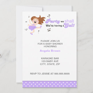Invitación Fiesta, vamos a tener una ducha de bebé chica.