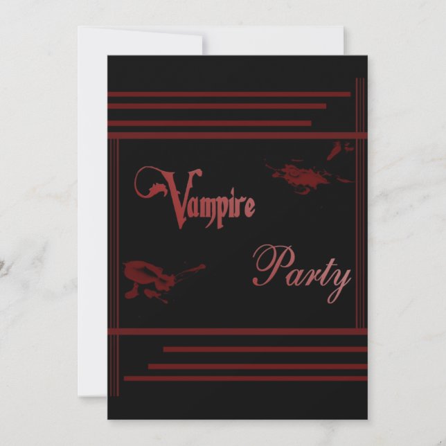 Invitación Fiesta Vampiro (Anverso)