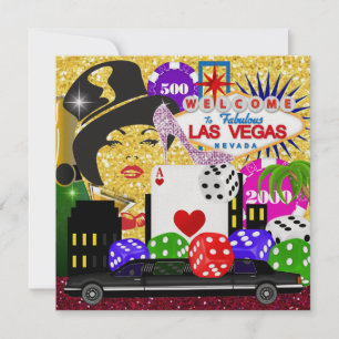 Invitación Fiesta Vegas - Casino / Poker - SRF