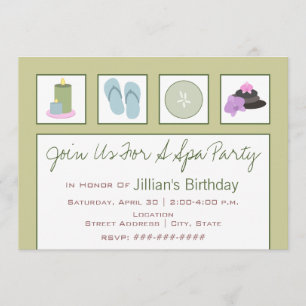 Invitación Fiesta - Velas Flip Flops Cucumber Orchids