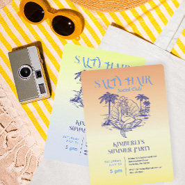 Invitación Fiesta veraniego de sirvienta dorada