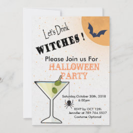 Invitación fiesta vinícola de Halloween