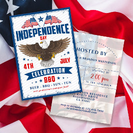 Invitación Fiesta Vintage del 4 de Julio Día de la Independen