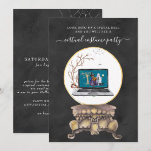 Invitación Fiesta Virtual de Disfraces de Halloween
