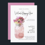 Invitación Fiesta virtual Happy Hour rosa brillante<br><div class="desc">// Puede ser totalmente personalizado para satisfacer sus necesidades. Diseñado por Gorjo Designs via Zazzle. // ¿Necesita ayuda para personalizar su diseño? ¿Tienes otras ideas? No dude en ponerse en contacto conmigo (Zoe) directamente a través del botón de contacto de abajo.</div>