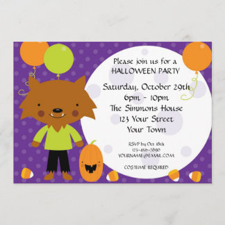 Invitación Fiesta Werewolf Halloween