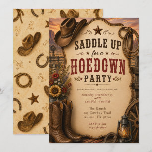 Invitación Fiesta Western Hoedown