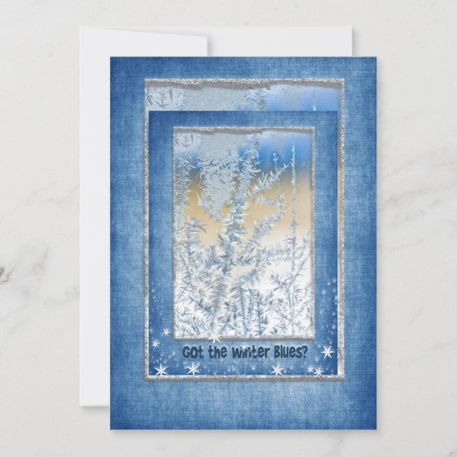 Invitación Fiesta Winter Blues (Anverso)