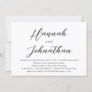 Invitación Fiesta y Cena de Huida de Boda