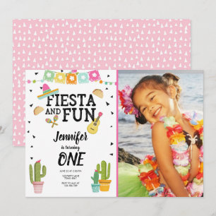 Invitación Fiesta y Chica divertida