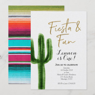 Invitación Fiesta y diversión: primer cumpleaños
