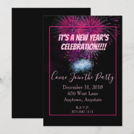 Invitación Fiesta y festividades de Año Nuevo