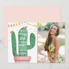 Invitación Fiesta y fiesta de graduación divertida Cactus dej