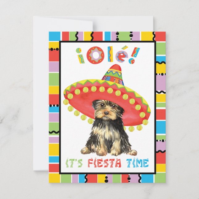 Invitación Fiesta Yorkie (Anverso)