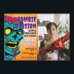 Invitación Fiesta Zombie Birthday Halloween Kids<br><div class="desc">LLAMANDO A TODOS LOS HUNTERS DE ZOMBIE A QUE AYUDEN A CELEBRAR EL CUMPLEAÑOS</div>