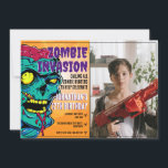 Invitación Fiesta Zombie Birthday Halloween Kids<br><div class="desc">LLAMANDO A TODOS LOS HUNTERS DE ZOMBIE A QUE AYUDEN A CELEBRAR EL CUMPLEAÑOS</div>