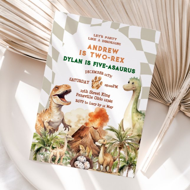 Invitación Fiestas como la cosecha de cumpleaños de hermanos  (Subido por el creador)