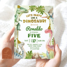 Fiestas como una fiesta de cumpleaños de Dinosaur