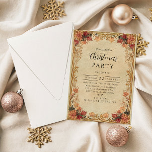 Invitación Fiestas con Dorado Antiguo