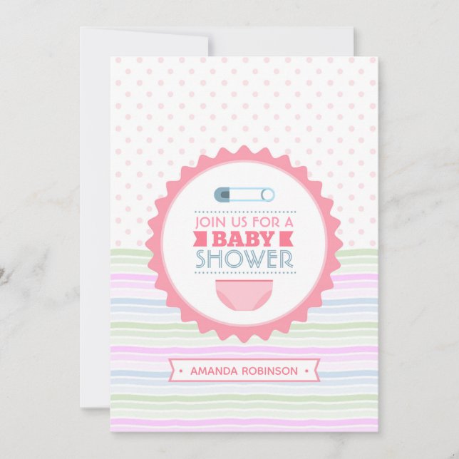 Invitación Fiestas de Bebé Adorables (Anverso)