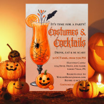 Fiestas de disfraces y cócteles de Halloween con t