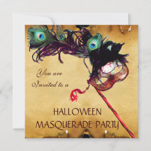 Invitación FIESTAS DE DISFRAZES DE HALLOWEEN pergamino