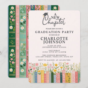 Invitación Fiestas de Graduación Florales de Moda Un Nuevo Ca
