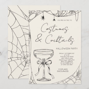 Invitación Fiestas de Halloween para adultos con disfraces y