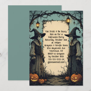 Invitación Fiestas de miedo y fiesta de Halloween de Jack O'L