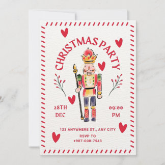Invitación Fiestas de Navidad con Cascanueces Encantadores
