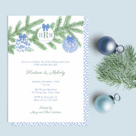 Invitación Fiestas Inteligentes de Bodas Monograma Aniversari