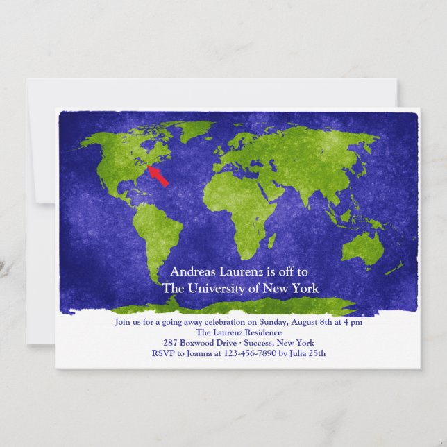 Invitación Fiestas invitan a graduarse o abandonar los estudi (Anverso)