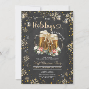 Invitación Fiestas Navideñas de Cerveza para el Personal