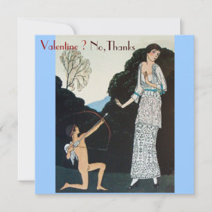 INVITACIÓN FIESTAS RETRO ANTÍ SAN VALENTÍN SELLO DE CERA MONO