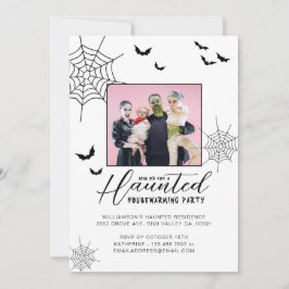 Invitación Fiestas Spiderwebs y Bats Fotografía de Calentamie