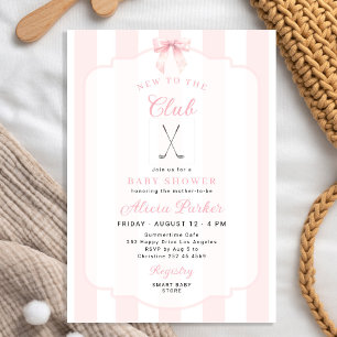 Invitación Fifís nuevos en la fiesta de bebé de golf para niñ
