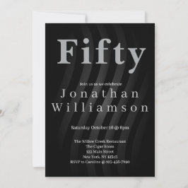 Invitación Fifty | 50th Birthday Party Black