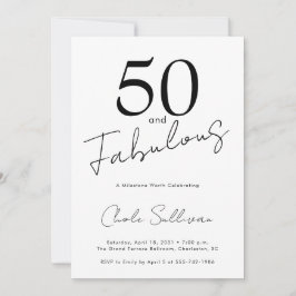 Invitación Fifty and Fabulous 50th Birthday Party