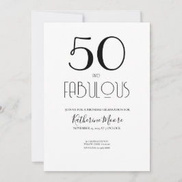 Invitación Fifty and Fabulous 50th Birthday Party 