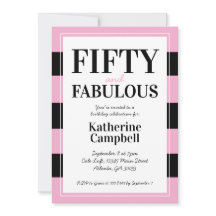 Fifty and Fabulous Black Pink 50th Birthday Party