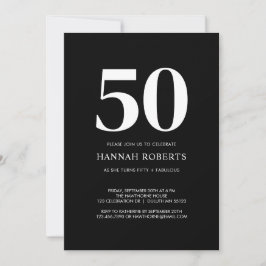 Invitación Fifty and Fabulous Blush Pink 50th Birthday Party