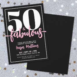 Invitación Fifty And Fabulous Modern 50th Birthday Party