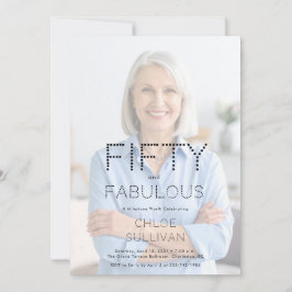 Invitación Fifty and Fabulous Photo 50th Birthday Party