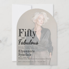 Invitación Fifty and Fabulous Photo 50th Birthday Party