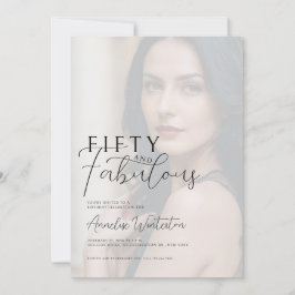 Invitación Fifty and Fabulous Photo 50th Birthday Party