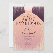 Fifty & Fabulous Elegant Gold Dress 50th Birthday