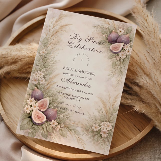 Invitación Fig Orchard Elegance Bridal Shower (Subido por el creador)