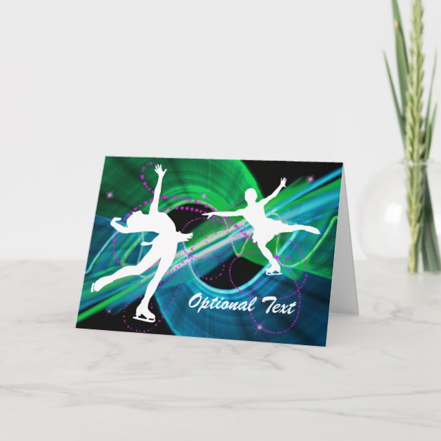 Invitación Figura Bedazzled patinadores - personalizable del (Anverso)